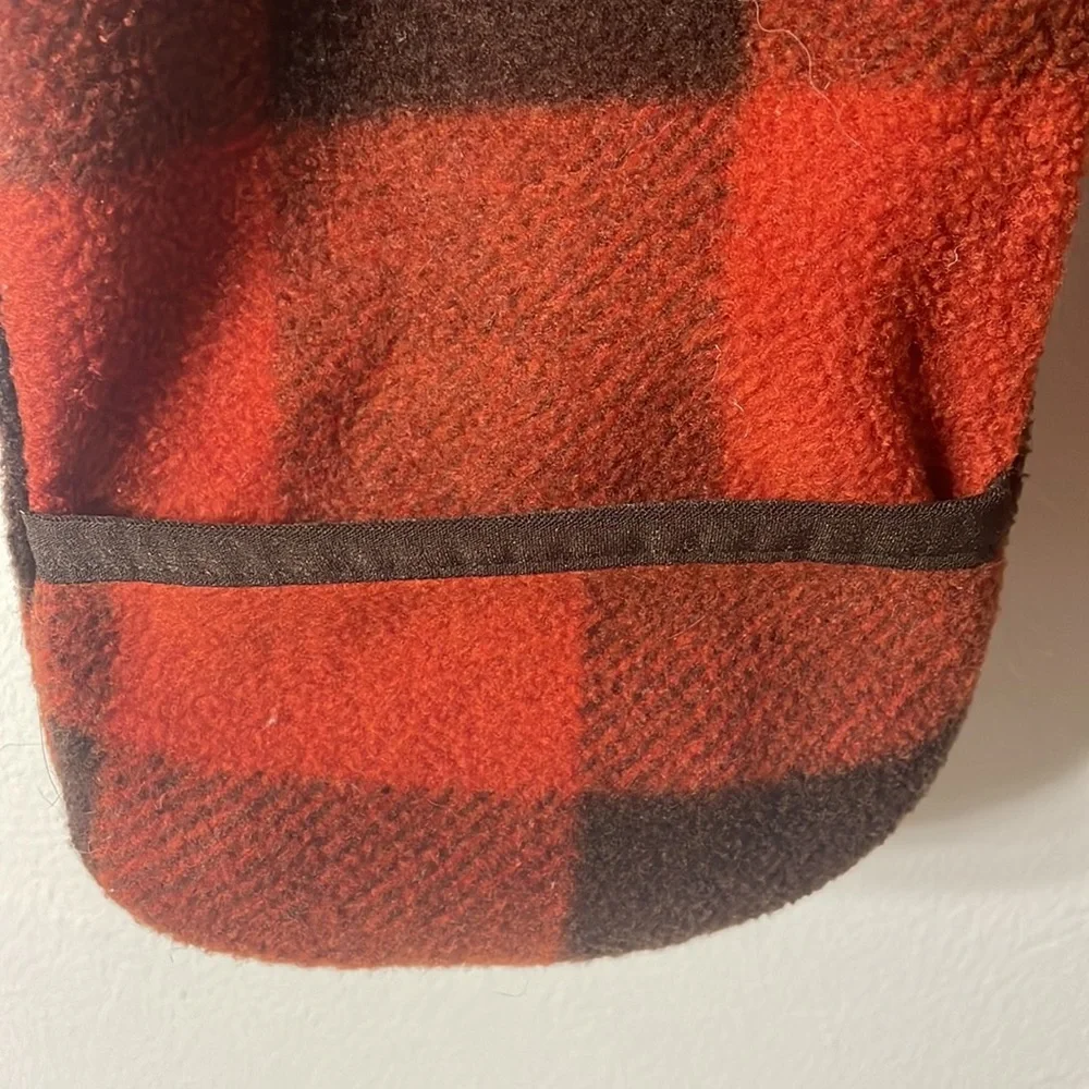 Columbia Fleece Snowsuit Red Orange Plaid Hooded Baby Infant  6 Months